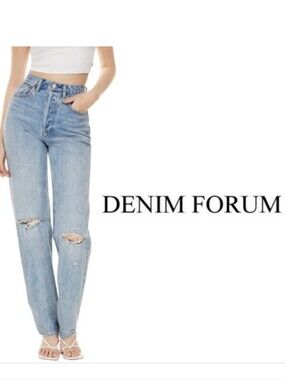 Denim Forum The Joni High Rise Loose Super High Waisted Loose Jeans -Size 26